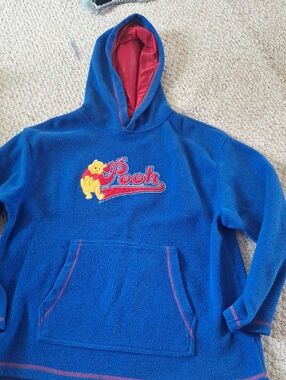 Disney Winnie the Pooh Blue Hooded Fleece Pullover